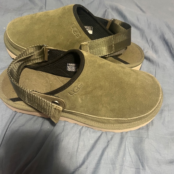 Men’s Ugg slippers Size 10 Olive Green - Picture 1 of 5